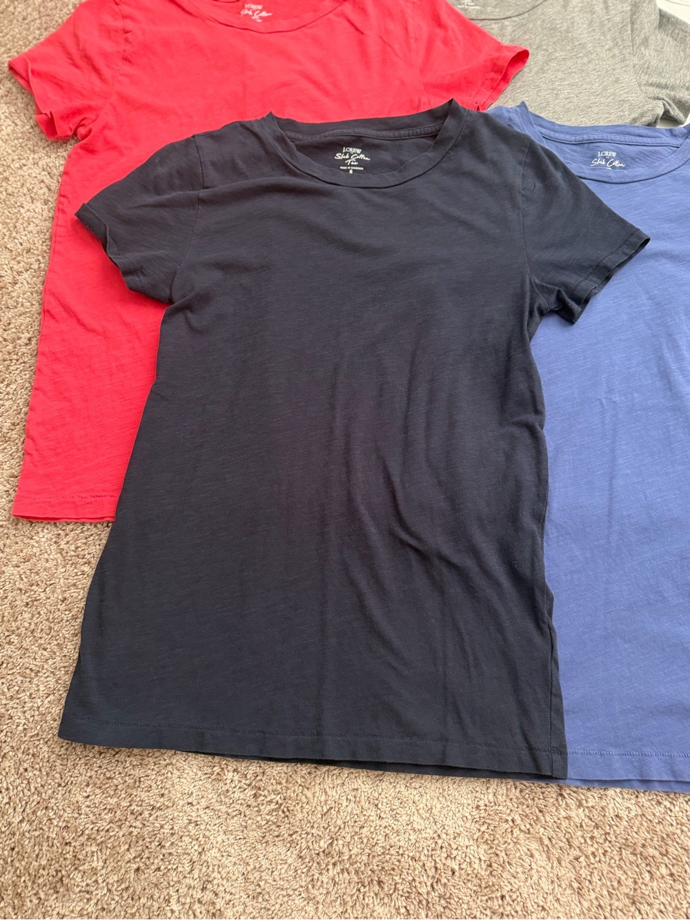 J. Crew Slub Cotton Tee set of 5 - Picture 3 of 7